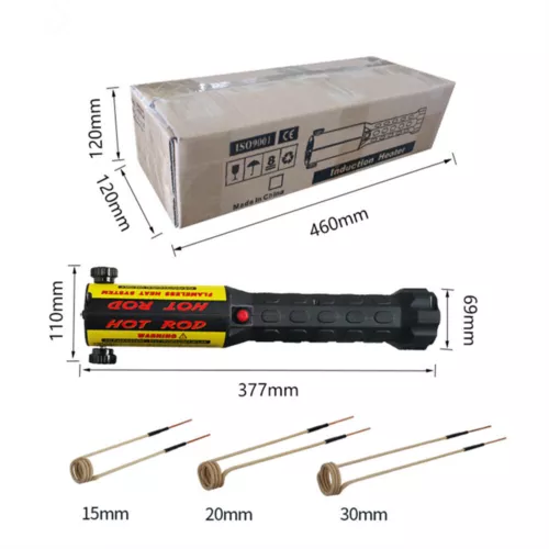 1000W Magnetic Induction Heater Kit Induction Heat Bolt Removal Tool+3 Coils US - Picture 18 of 18