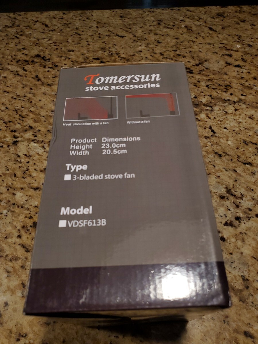TOMERSUN 3 Blades Heat Powered Stove Fan for Wood/Log Burner/Fireplace |  eBay