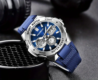 Sportliche Herrenuhr, LIGE FOXBOX Herren Armbanduhr, Silikon Armband
