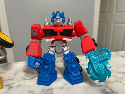 Playskool Heroes Transformers Rescue Bots Dark Bumblebee Optimus Prime - Picture 2 of 4