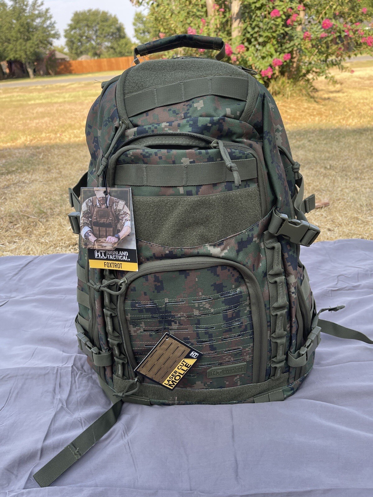 New Highland Tactical Backpack Heavy Duty Green Tactical "Foxtrot