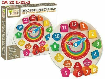 TEOREMA FATTO DI LEGNO - OROLOGIO PUZZLE EDUCATIVO 40545 TEOREMA FATTO DI LEGNO - OROLOGIO PUZZLE EDUCATIVO 40545