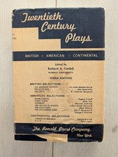 CORDELL TWENTIETH CENTURY PLAYS AMERICAN 1947 RONALD PRESS 3RD Purdue University