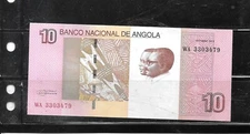 ANGOLA #151B 2012 10 KWANZAS UNC MINT BANKNOTE PAPER MONEY CURRENCY NOTE