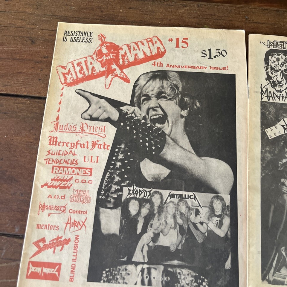 Metal Mania Heavy Metal Fanzine Magazine Metallica Venom Motörhead Lot
