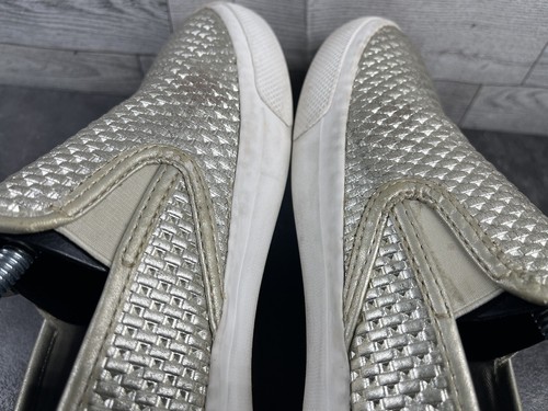 Mocasines Sperry Mujer 10M Zapatos Marinos Metálicos Dorado Cuero Perforado Slipon - Imagen 12 de 17