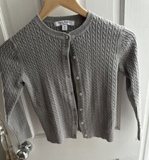 2 Brooks Brothers Girl  s Cotton Cardigan Gray Size M Red Size L