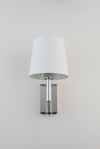 LED Wall Light, Indoor Reading Lamp with Switches and USB, White Fabric Shade - 第 6/9 張圖片