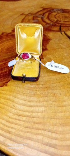 Anello Oro Giallo 750 Con Rubino Naturale