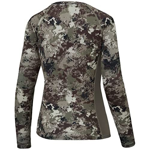 Women’s Camo Hunting Shirt Long Sleeve UPF 50+ Sun XLarge Grunge Camo