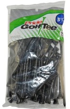 Pride Golf Tee Pride Deluxe Golf Tees, 3 1/4" Black tees, 75 count bag