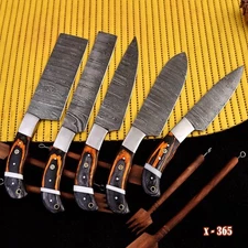 CUSTOM HANDMADE DAMASCUS STEEL CHEF KNIFE SET KITCHEN KNIVES SET BONING x-365