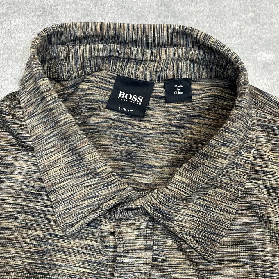 Hugo Boss Shirt Men's XL Silk Stretch Performance Slim Fit Button Up Lightweight - Image 2 of 4