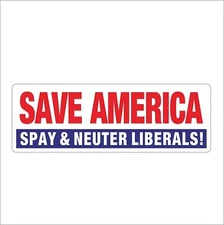 3 Save America Neuter Liberals Helmet Bumper Motorcycle Stickers 3"x1.25"