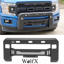 Front Bumper w/LED Lights For 2015-2020 Ford F-150 Grille Guard Powder Coated US