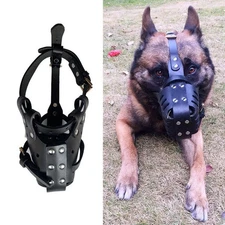 Strong Real leather Dog Muzzle German Shepherd and Other U ▪