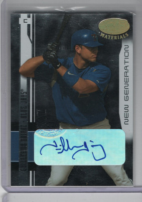 2003 Leaf Certified Materials Guillermo Quiroz Rookie Autograph /400 Blue Jays