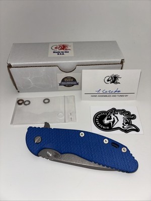 Rick Hinderer XM-24 S45VN Spear Point Battle Blue G10  Stonewash Finish NEW