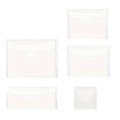 20Pcs Clear File Envelope Card Envelope Water Resistant Document Storage Bag