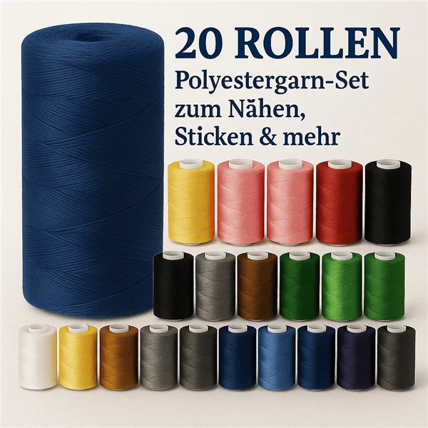 Nähgarn Set mit 20 Rollen Garn Universal Nähfäden Nähzubehör Nähen Nähzeug - Bild 3 von 4