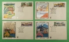 DR WHO 1980 CHINA PRC 4 FDC SUZHOU GARDEN Z SILK CACHET R64568