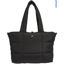 adidas Black Quilted Tote Bag for Women Zip C...