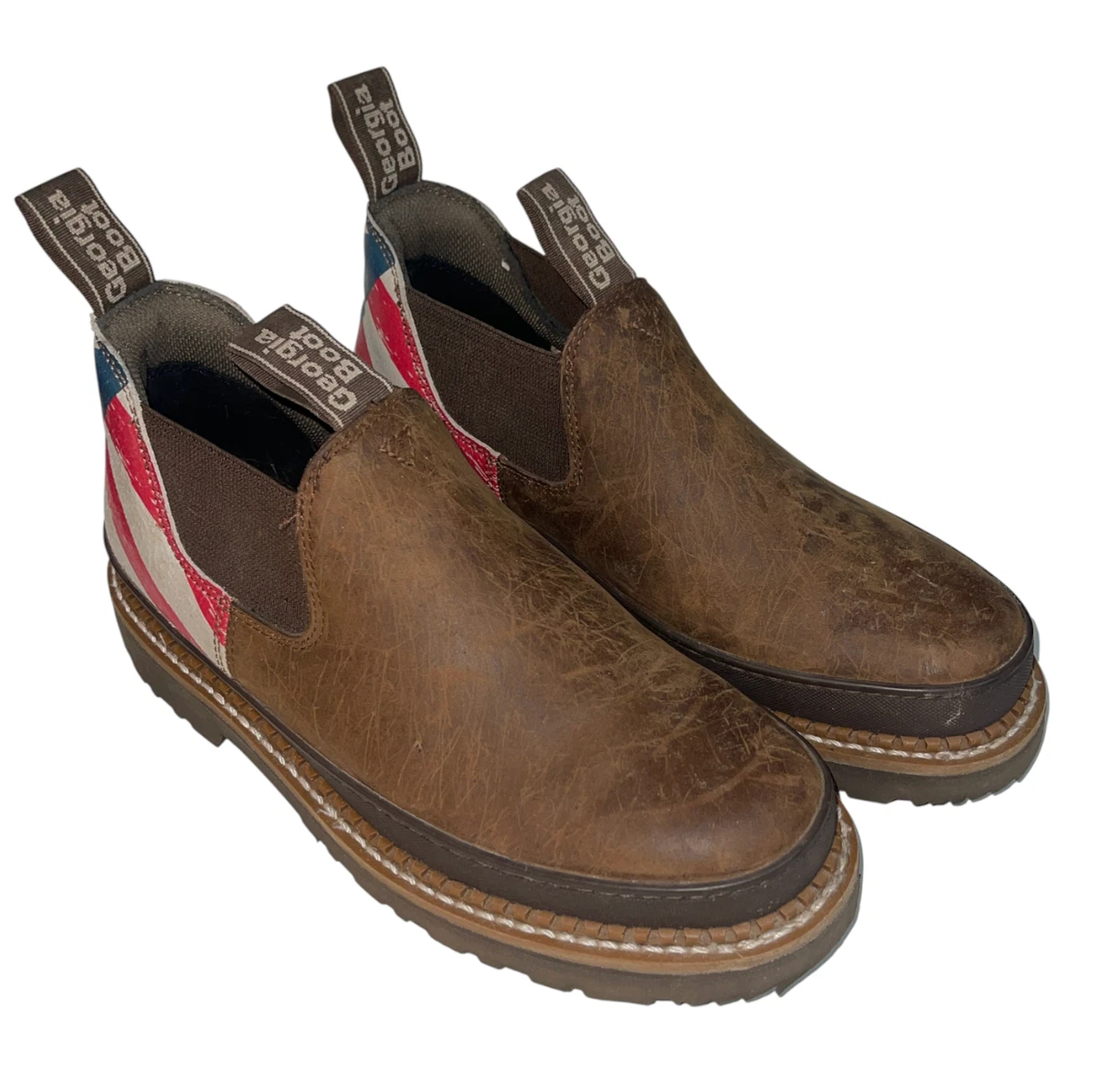 Georgia Boot Patriotic Romeo Shoes Mens 8 Womens 11 Red White Blue American Flag Georgia Men main image 2