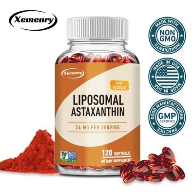 XEMENRY Liposomales Astaxanthin 24 Mg – Mit Phosphatidylcholin – Gesundheit Von Gehirn