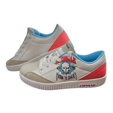 Airwalk Men's Shoes Born to Skate Skator White Skull Sneakers