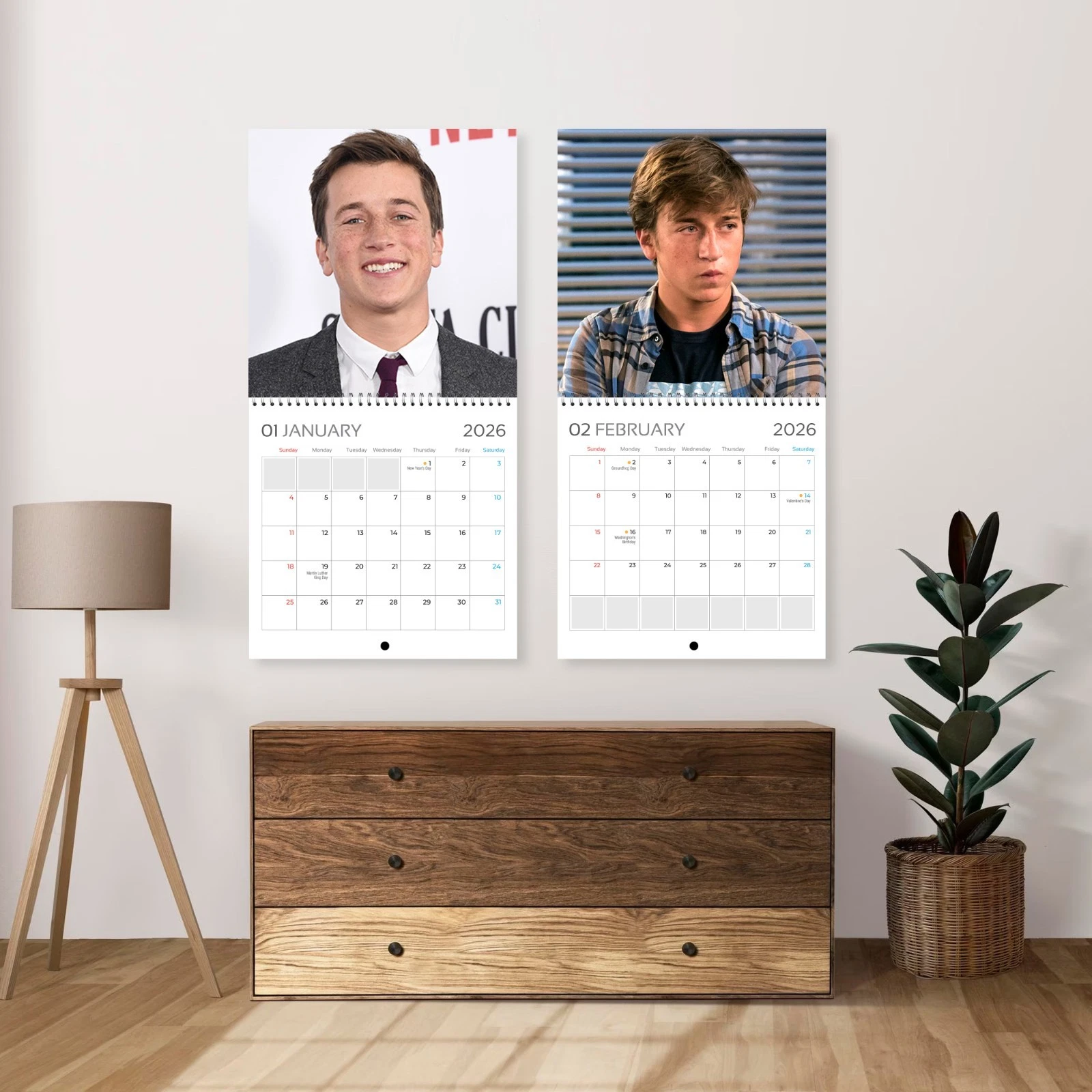 Skyler Gisondo 2026 Wall Calendar, 12-Month Celebrity Photo Calendar