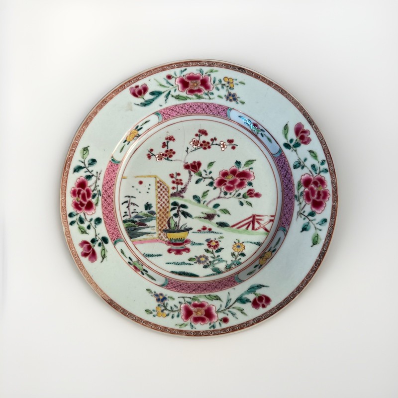 18c Chinese Export Famille Rose Porcelain Plate