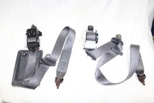 89-97 Nissan Hardbody D21 Seat Belt Belts Assemblies Front W Mounting Bolts Gray