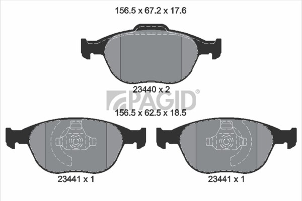 Bremsbelagsatz Scheibenbremse Pagid T1261N FüR Ford Transit Connect Tourneo 1-image