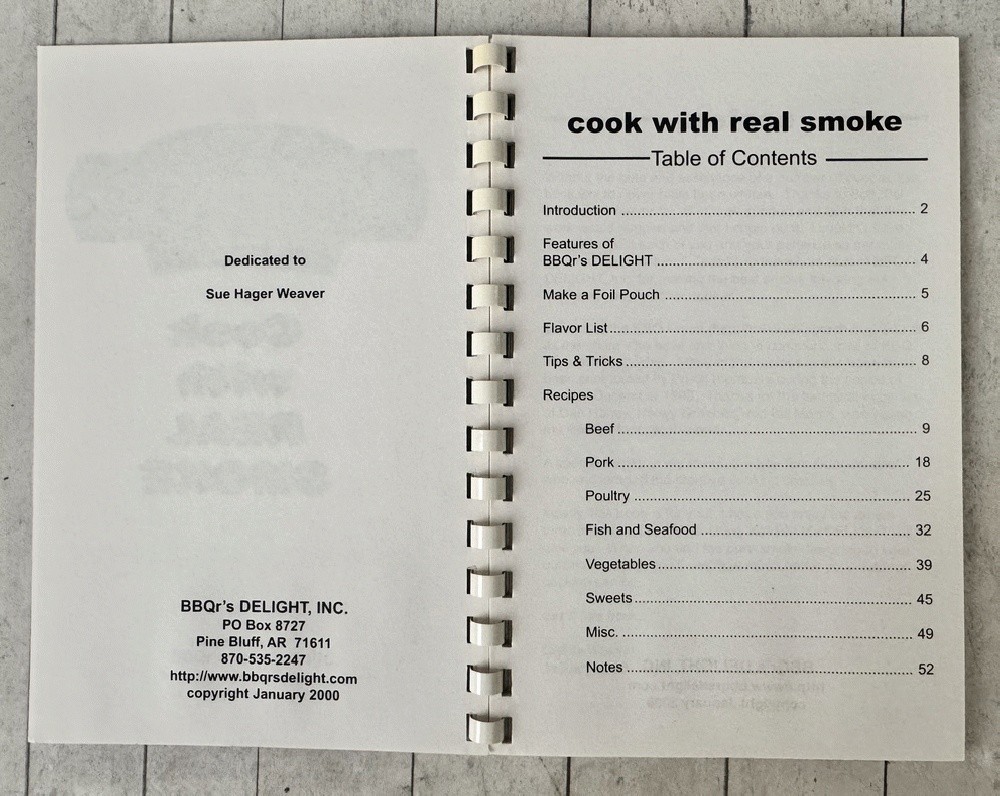 BBQr's Delight: BBQ Grilling Recipes Natural Smoke Pellets 2000 Spiral Comb