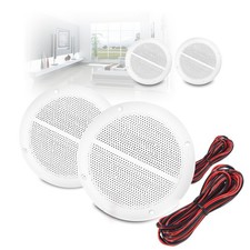 Image of Vonyx 40W Waterproof 5" Ceiling Speakers for Kitchen & Bathroom - Pack of 4