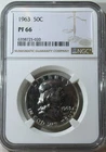 1963 50C Proof Franklin Half Dollar NGC PF66