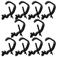 10 Pack Black Aluminum Truss Clamp Stage Light Hook Fits 3050mm OD Tube Bin