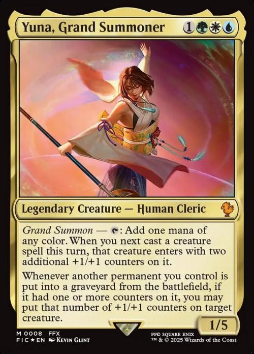 Yuna, Grand Summoner ~ NM Foil ~ Commander: FINAL FANTASY ~ MTG