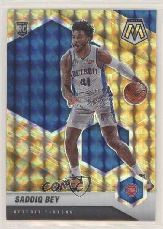2020-21 Panini Mosaic Reactive Yellow Prizm Saddiq Bey #209 Rookie RC 0r8r