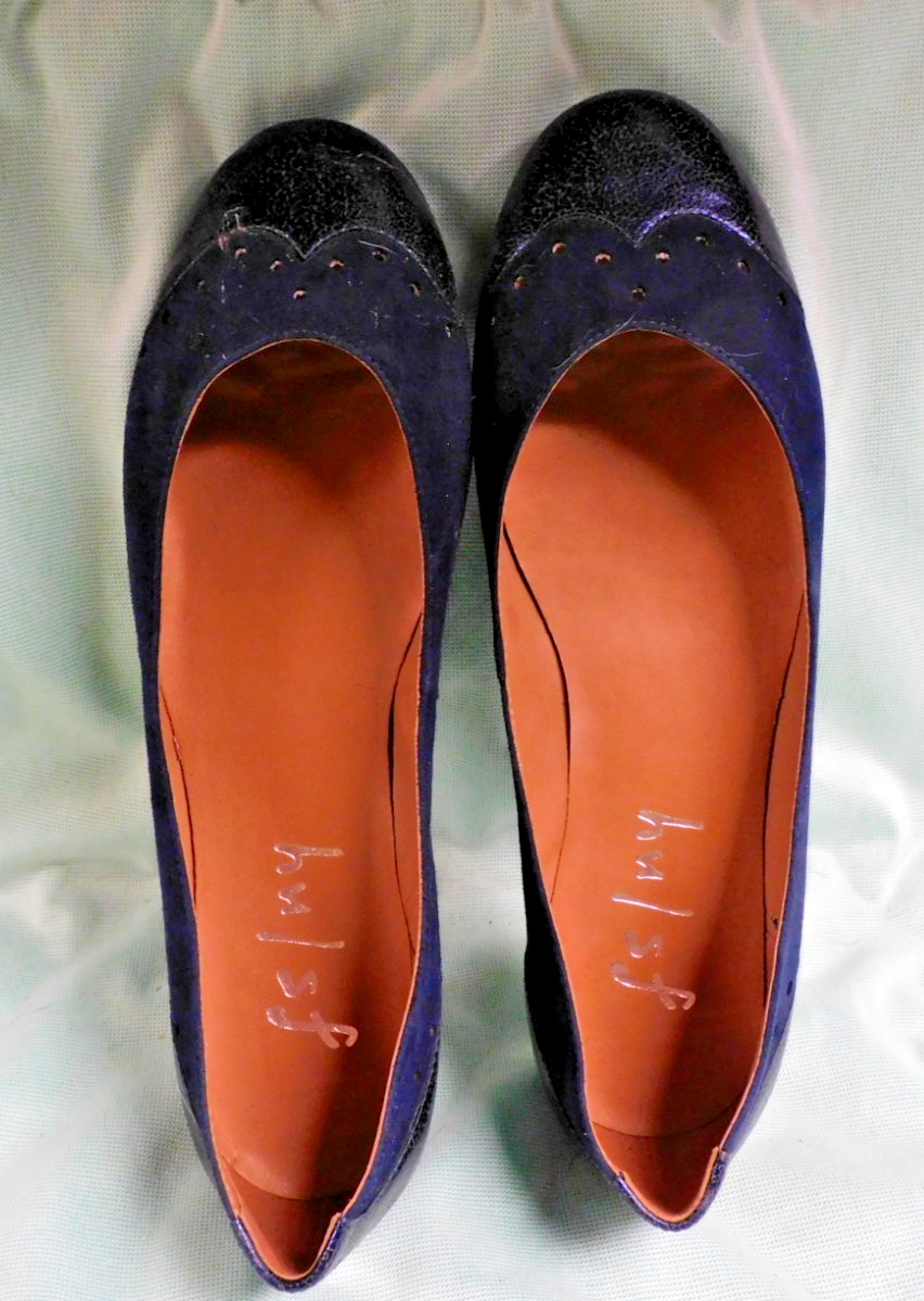 SAOLA BALLERINE SUOLA FRANCESE FS NY BLU NAVY PELLE SCAMOSCIATA TAGLIO BERRETTO PUNTA 9M NUOVE