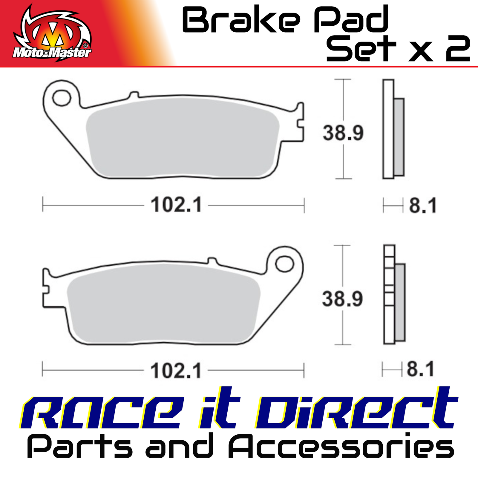 Brake Pads for TRIUMPH STREET TWIN 900 ABS 2016-2018 Front Sinter MotoMaster