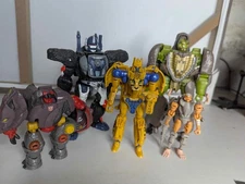 Lot of 4 Beast Wars Transformers War for Cybertron Kingdom Ratrap Primal Rhinox