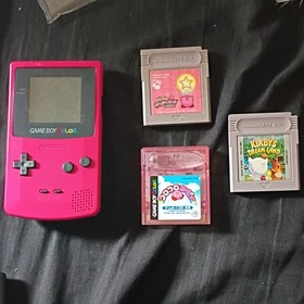 Restored Berry Nintendo Game Boy Color + 3 Kirby Games OEM(FREE SHIPPING)