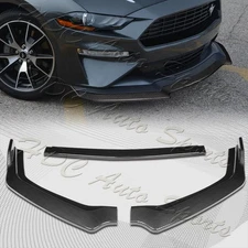 For 2018-2023 Ford Mustang Carbon Painted GT-Style Front Bumper Lip Spoiler
