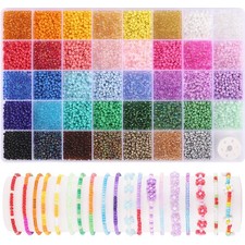 3mm Seed Beads for Jewelry Making, 39 Colors Small 3mm, Multicolor