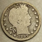 1897 Barber Quarter Silver US Coin