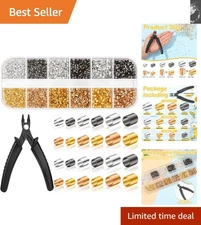 Complete Jewelry Making Kit: 2200 Crimp Tubes & Pliers in Classic Shades