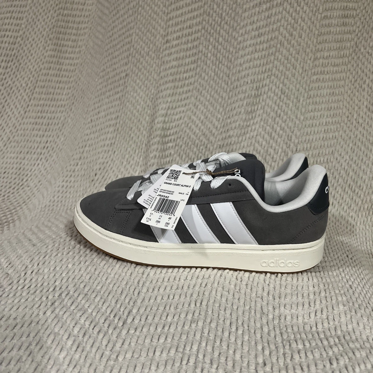 Adidas Grand Court Alpha Grey White Gum for sale | eBay