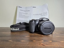 Nikon COOLPIX L110 Black Digital Camera with 15x Wide Angle Optical Zoom Lens.