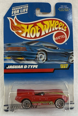 Hot Wheels Jaguar D-Type #997 Red With wsp Wheels 1:64-1998